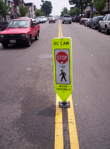 Pedestrian Sign, 8th Street SE, Washington, DC