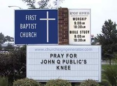church sign Knee
