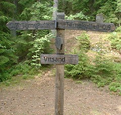 Tivedens nationalpark - skylt Tärnekullen