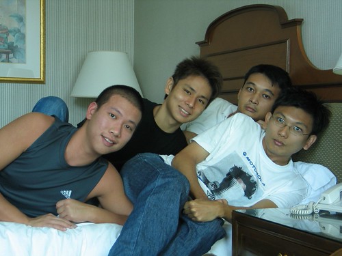 Four Men on a Bed